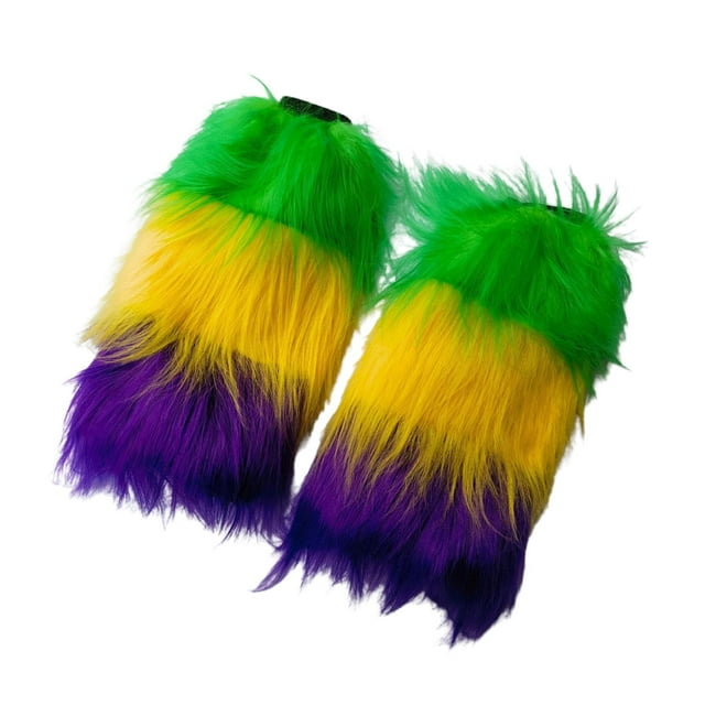 1 par de calentadores de piernas , fundas para botas de invierno para ropa de fiesta, chica de vacaciones, señora Yinane Calentadores de piernas de felpa