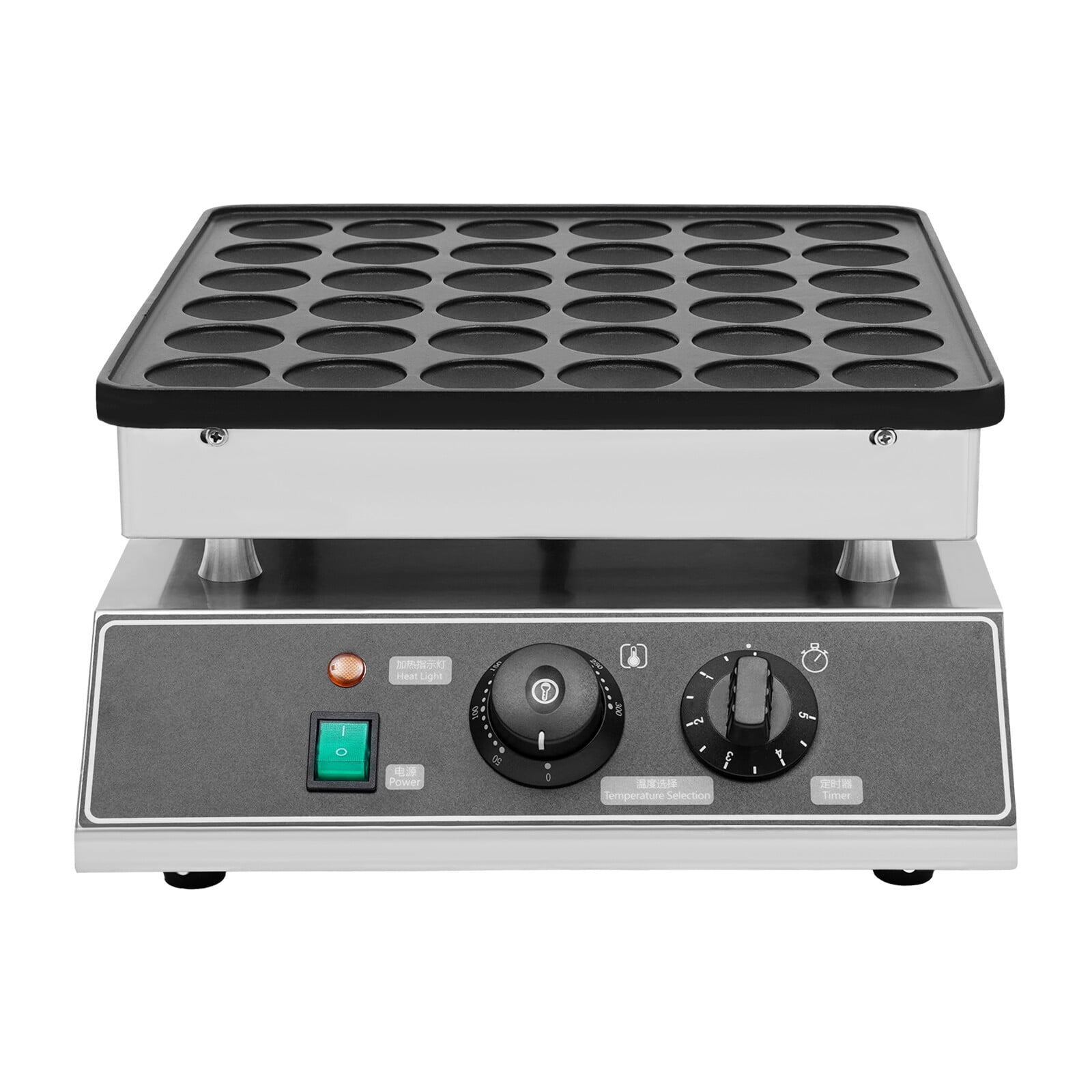 1000W 36-Grid Commercial Electric Waffle Machine 110V Mini Dutch Pancake Baker Maker for Family, Cafes