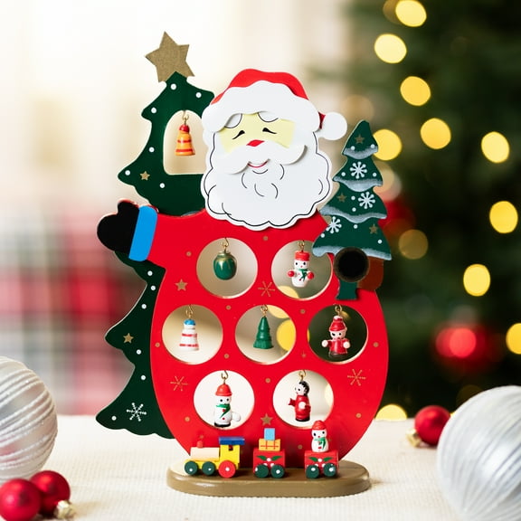 Northlight Santa Claus Cut-Out with Miniature Ornaments Christmas Decoration - 10.25"