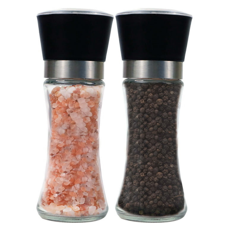 SALT 84 Pink Salt and Black Pepper Grinder Set, Coarse Grains and Black  Peppercorn