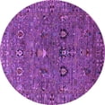 thumbnail image 1 of Ahgly Company Indoor Round Oriental Purple Industrial Area Rugs, 3' Round, 1 of 4
