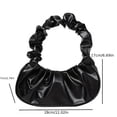 thumbnail image 4 of Chic Solid Color Hobo Bag: Ruched Design, Polyester Lined, Magnetic Closure - Elegant & Versatile for Every Occasion, 4 of 6