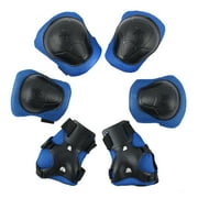 REGALWOVEN 6 PCS Skating Knee Elbow Wrist Pads Protective Gear Set Blue