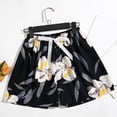 thumbnail image 2 of FAZVAOO Women's Pajama Shorts,Floral Printed Drawstring Elastic Waist Sleep Shorts,7"Inseam, 2 of 5