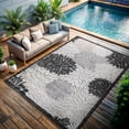 thumbnail image 5 of CAMILSON Spring Exotic Tropical Easy-Cleaning Non-Shedding Washable Outdoor Indoor Area Rug Gray 10x14, 5 of 11