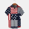 thumbnail image 4 of WAENQINLA Mens American Flag Shirt Short Sleeve Button up USA Memorial Day Shirts With Pocket Casual Hawaiian Shirts for Men, 4 of 5