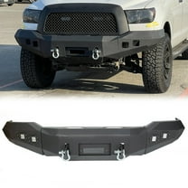 Kojem Offroad Front Bumper Winch Bumper w/ Winch Plate for 2007-2013 Toyota Tundra Steel Black Powder Coated