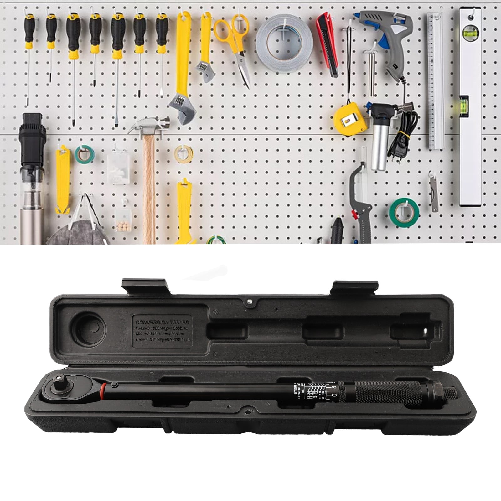 3/8Inch Drive Adjustable Click Torque Wrenches 10-130N.M With Case Hcs