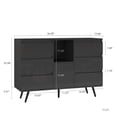 thumbnail image 4 of Wood Sideboard Buffet Cabinet with Storage Shelf, Bar Cupboard Storage Cabinet with LED Light, 4 of 6