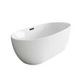 thumbnail image 5 of Elegant Kitchen & Bath BT10754GW-MBK 54 in. Soaking Bathtub, Glossy White with Matte Black Trim, 5 of 8