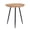 Natural, variant on Dilan Solid Mango Wood End Table with Metal Base, Round Tray Top Side Table for Living Room Bedroom, 23 Inch, Walnut