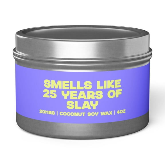 25th Birthday Tin Candle Gifts Funny Home Office Decor