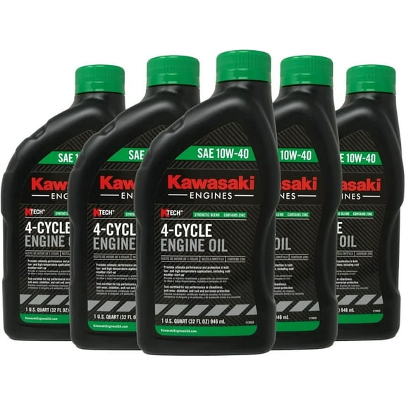 5-Pack of SAE 10W40 4-Cycle Engine Oil Compatible with Party Motors