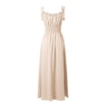 thumbnail image 7 of Riforla 2024 Women Summer Sleeveless Smocked Empire Waist Tank Dress Summer Beach Tiered Long Dresses Midi Dress for Women Beige XXL, 7 of 7