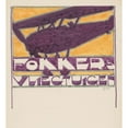 thumbnail image 2 of Reijer Stolk 15x16 Gold Ornate Wood Frame and Double Matted Museum Art Print Titled - Design for Advertising for `Fokker's Aircraft" (1906), 2 of 4