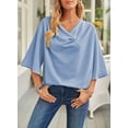 thumbnail image 2 of Womens Blouses and Tops Short Sleeve Chiffon Shirts and Tops, 2 of 11