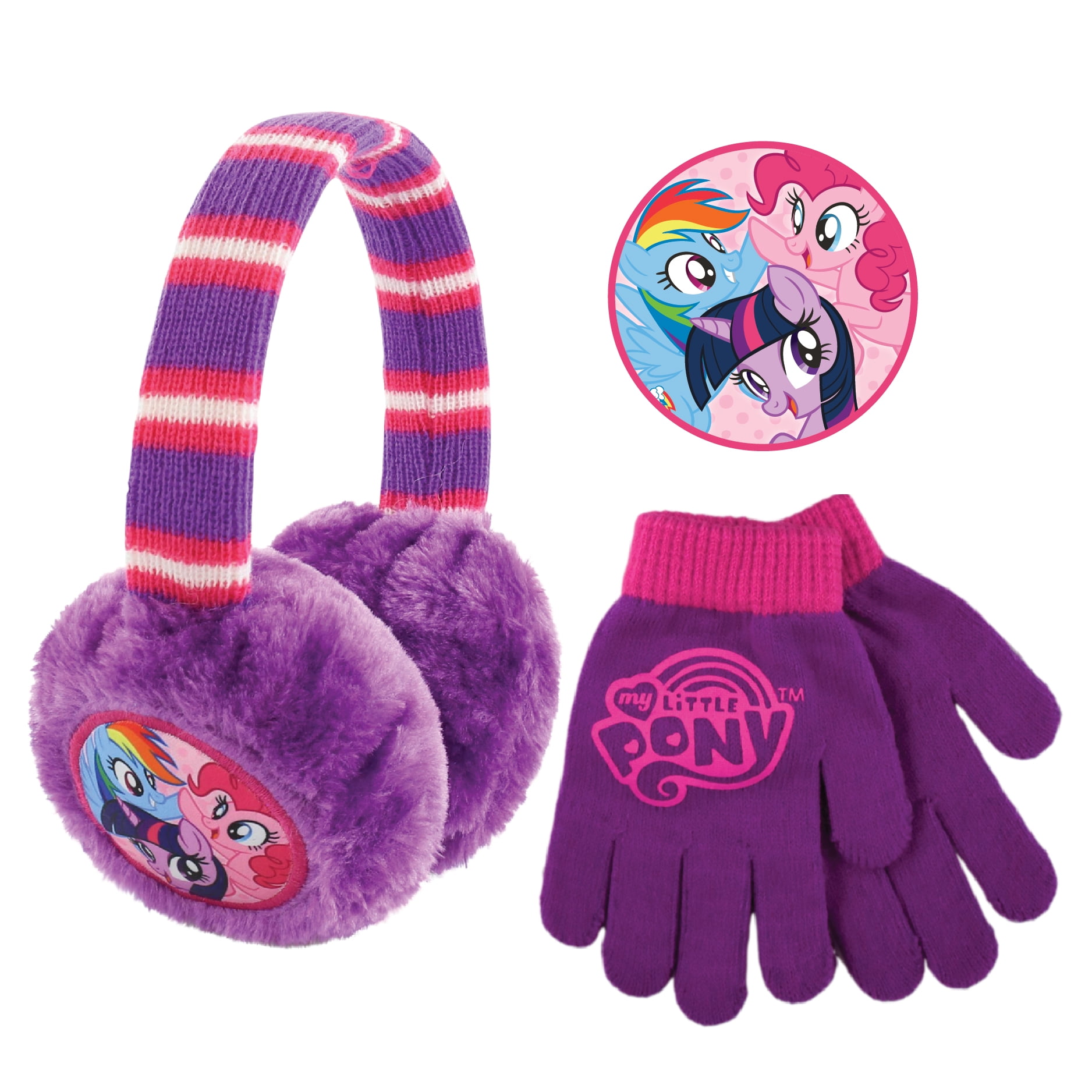 Girls Jojo Earmuffs and Gloves Set Cold Weather Winter 2 pc