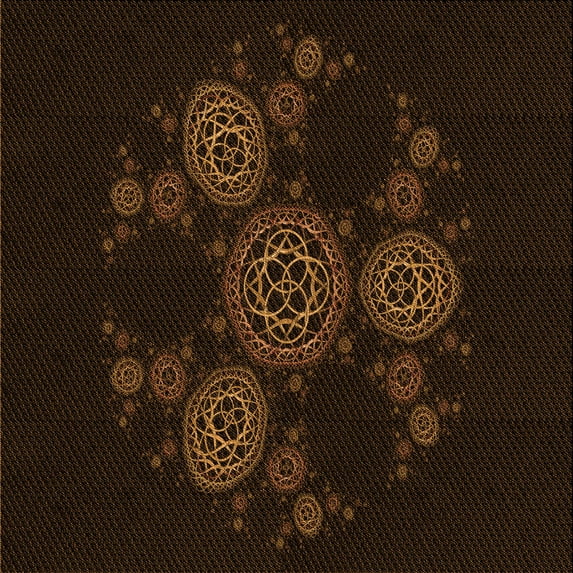 Ahgly Company Machine Washable Indoor Square Transitional Red Brown Area Rugs, 8' Square