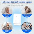 thumbnail image 4 of Self-generating wireless doorbell 150 meters IPX4 waterproof electronic chime, 1 plug-in bell receiver with 1 kinetic transmitter, 38 melodies at 4 vo, 4 of 5