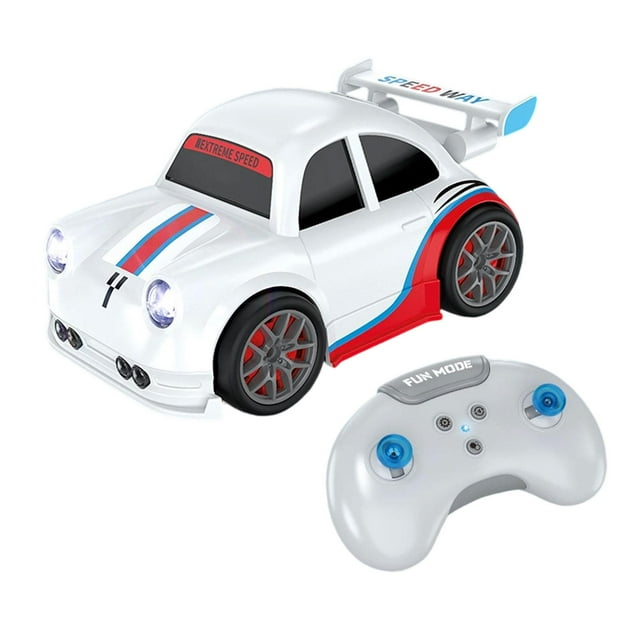 Coche de control remoto, juguete educativo, vehículo de deriva automático, coche RC para niños de 4 a 7 años y de 8 a 12 años, regalo de cumpleaños y Blanco
