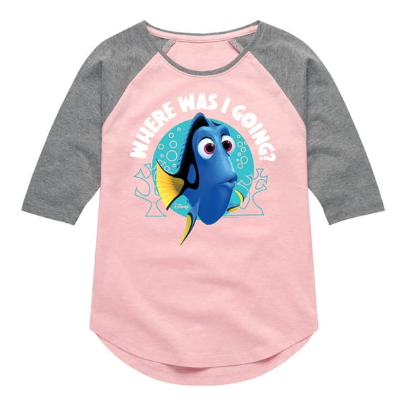 Where Was I Going? - Toddler And Youth Girls Raglan Graphic T-Shirt