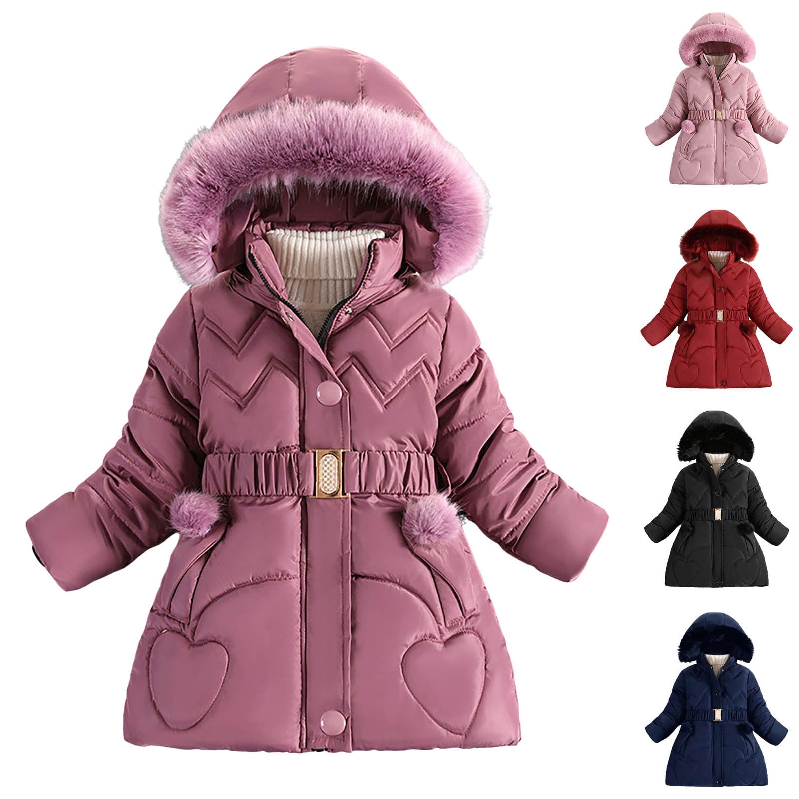 Gubotare Girls Coat Girls' Ultra Lightweight Packable Down Puffer Jacket Coat Size 5T 6T (Purple,5-6 Years)