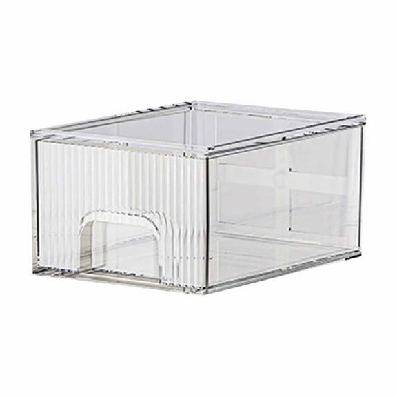 Moocorvic Clear Stackable Storage Drawers, Acrylic Cosmetic Organizer Makeup Storage Box for Bathroom Vanity & Countertop