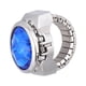 thumbnail image 1 of EeaseMX Anillo de dedo en forma de reloj ovalado especial Anillo de reloj de cuarzo exquisito de moda para hombres y mujeres (azul), 1 of 7