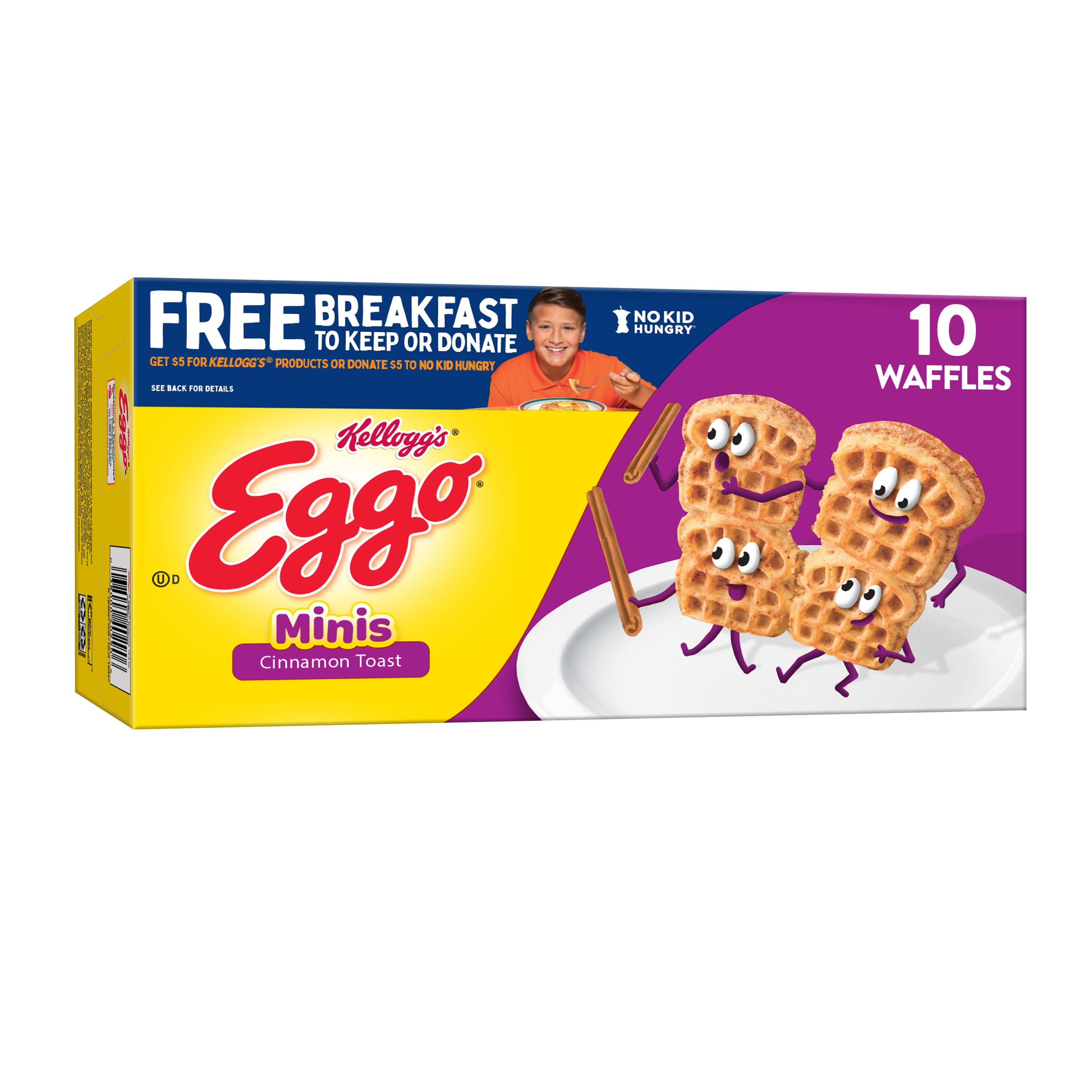 Eggo Mini Frozen Waffles Frozen Breakfast Cinnamon Toast 10 75 Oz Box Frozen Walmart Com