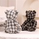 thumbnail image 5 of Oso lindo animal de peluche almohada suave oso Tweed muñeca regalo de cumpleaños para adultos niños Bedtime Toy Doll Nituyy Negro,9.84", 5 of 5