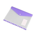 thumbnail image 2 of 11 Holes A4 Three-Dimensional Document Bag Transparent Frosted Student Exam Bag Storage Bag With Snaps And Labels, 2 of 4