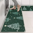 thumbnail image 2 of Kitchen Rugs Sets Of 2,Dark Green Christmas Tree Pattern Anti Fatigue Kitchen Mat Rugs Non Slip Washable,Decorative Kitchen Floor Mats for Kitchen,Sink,Laundry,17"X47", 2 of 5