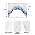 thumbnail image 5 of Blue Blooms Floral Swag Valances for Windows, Small Curtains Drapes, Farmhouse Spring Flowers Botanical Kitchen Window Curtains Over Sink Window Treatment Valance for Bedroom/Bathroom 56"x36", 5 of 5