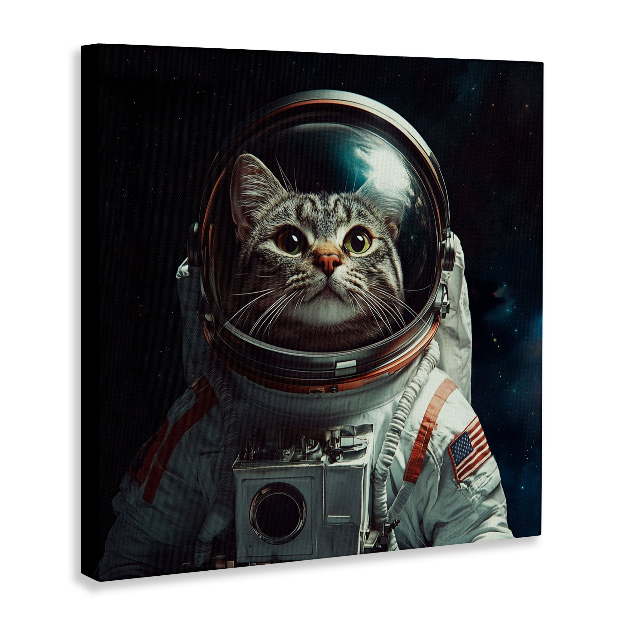 Catstronaut Cat Astronaut Canvas Wall Art, design by Jim Baldwin