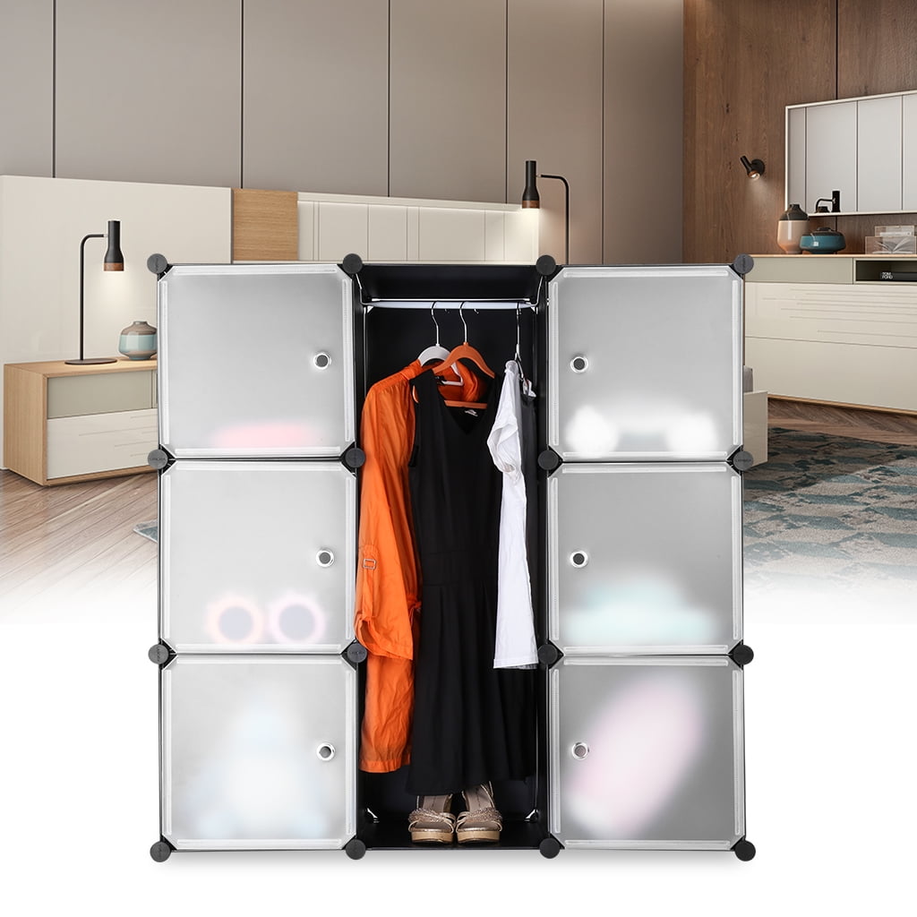 LANGRIA 9Cube Black Interlocking Modular Storage Organizer Shelving