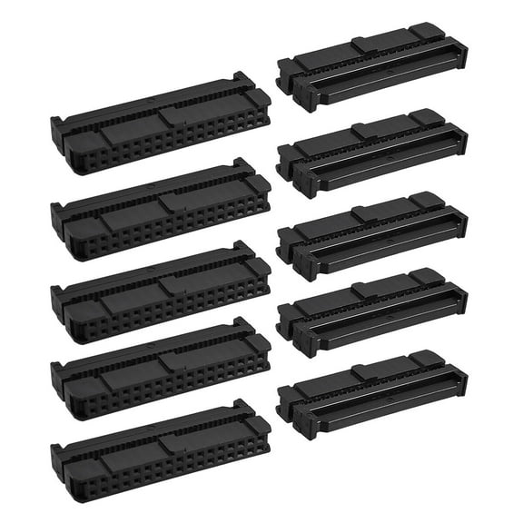 10Pcs Black Dual Row 34 Pin IDC Socket Connector Female Header 2.54mm