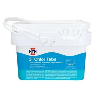 HTH Pool Care 3" Chlor Tabs for Swimming Pools, Tablets, Chlorine Pool Chemicals, 5 lbs