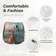 thumbnail image 4 of Balery Swimming Goggled Flamingo Pantalones cortos deportivos para mujer con forro y dos bolsillos, elásticos, para entrenamiento, gimnasio, yoga-Small, 4 of 7