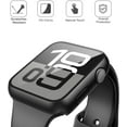 thumbnail image 2 of XIHAMA 2 Pack Tempered Glass Case Compatible for Apple Watch Series 10 (2024) 46mm, Hard PC Screen Protector Protection Ultra-Thin Lightweight Scratch-Resistant Cover for iWatch, 2 of 7