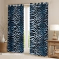 thumbnail image 2 of Homewish Boys Girls Zebra Print Blackout Curtains Set of 2 (52x84 Each),Abstract Geometric Stripes Window Curtains,Black Blue Curtains and Drapes,Ultra Soft Home Decor, 2 of 6