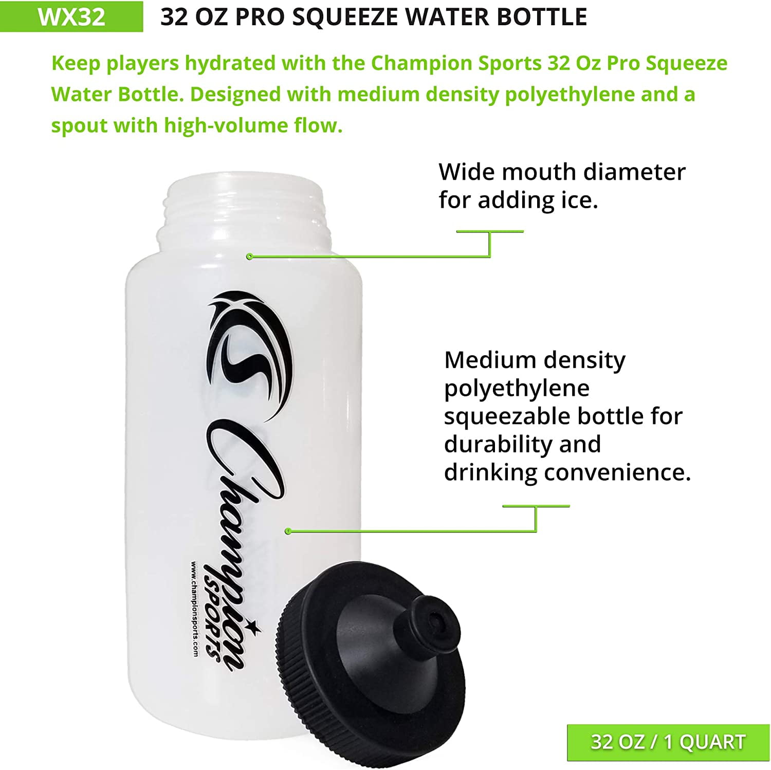 Champion Sports Water Bottles - Multiple Styles