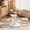 White Walnut, variant on Round Tulip Dining Table, 27.6 Inch Circular Kitchen Table for 2 People, Melamine Laminated MDF Tabletop with Metal Pedestal Base, Easy Assembly Breakfast Table for Dining Room, Apartment, White