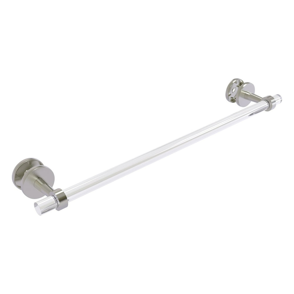 Clearview Collection Shower Door Towel Bar with Smooth Accents Satin