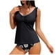 thumbnail image 1 of Conjunto de Bikini de Cintura Alta para Mujeres con Cojín de Pecho Y Estampado Floral, Traje de Baño Suelto Dividido de Dos Piezas, 1 of 9
