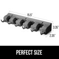 thumbnail image 3 of GORILLA GRIP Wall Mount Organizer, Hooks and Slots to Hold Mop, Broom, Tools, Easy Install, 6 Hooks 5 Slots, Gray, 3 of 9