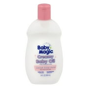 (2 pack) (2 Pack) Baby Magic Creamy Baby Oil Sweet Baby Rose, 9.0 FL OZ