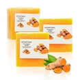 thumbnail image 1 of 3 PCS Barra de jabón de cúrcuma Jabón de barra natural para rostro y cuerpo Jabón de cúrcuma hecho a mano con aceite de coco Limpia la piel Hidratante y calmante Jabón limpiador suave para todo tipo d, 1 of 5