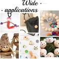thumbnail image 3 of 100pcs 5 Styles Face Wood Beads 15~18mm Wooden Beads with 4~5mm Hole Spacer Beads Wooden Loose Bead for Angel Head DIY Bracelet Necklace Jewelry Macrame Hair Crafts Christmas Decor, 3 of 9