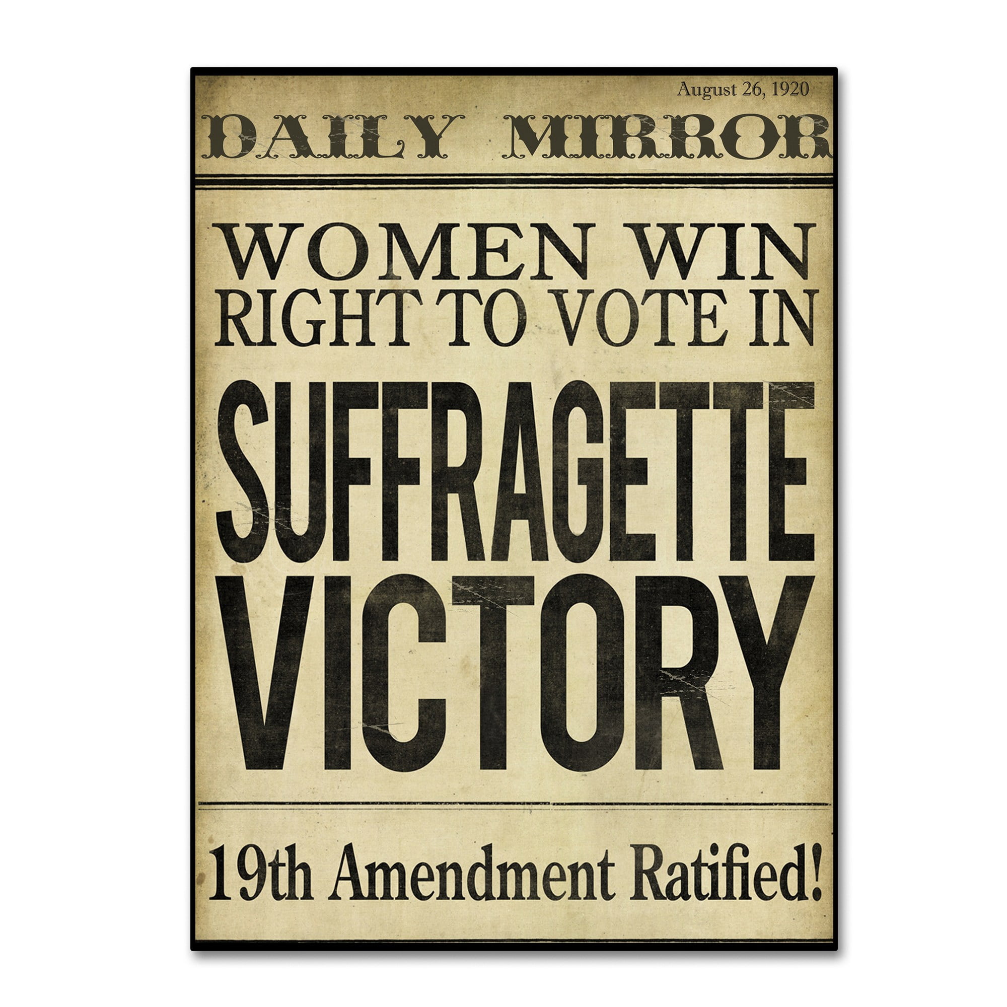 Trademark Fine Art "Women?s Right to Vote" Canvas Art by Color Bakery