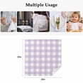 thumbnail image 4 of Plaid Purple Rural Style, Cloth Napkins, Rural Abstract Geometric Lattice Washable and Reusable Dinner Napkins Set of 4, Table Napkin for Kitchen Party Birthday Wedding Hotel Housewarming 20"x20", 4 of 8